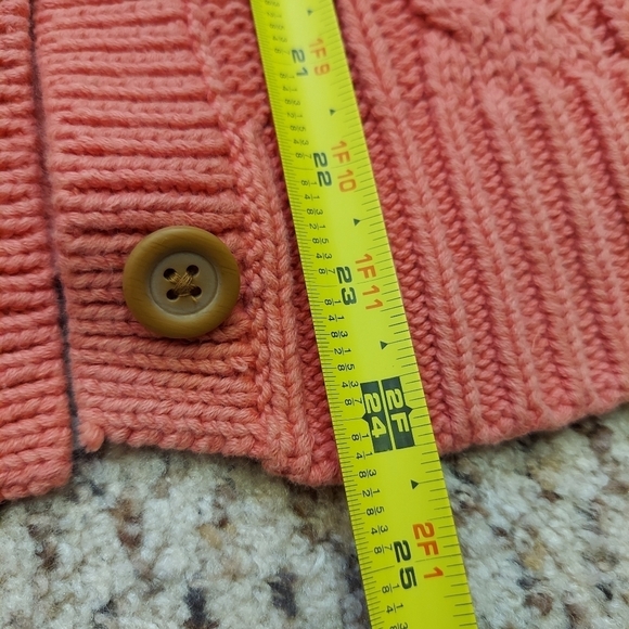 Old Navy Maternity Womens Coral Cardigan Sweater Size M Short Sleeve Button Up - Picture 3 of 9